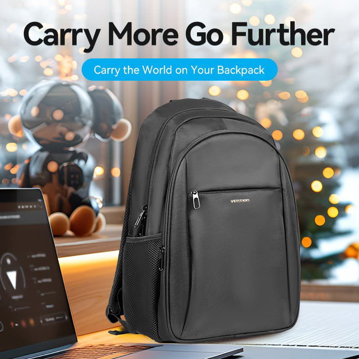 Vention KRMB0 Mochila para Portátiles hasta 15.6 Pulgadas, 20L, Negra